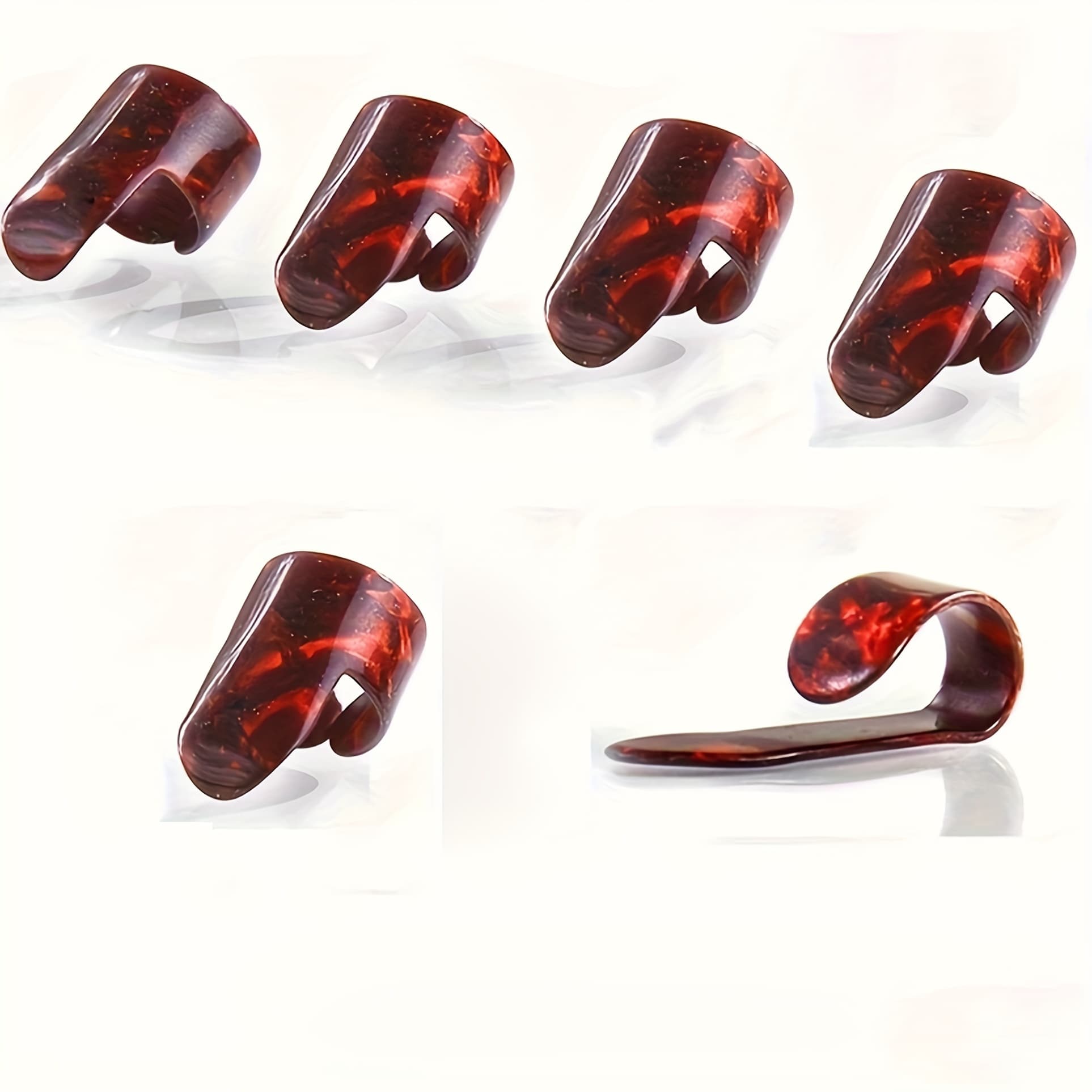 TEMU 6pcs Thumb Picks And Finger Picks - Best For Fingerstyle Guitar, Banjo Or Ukulele.