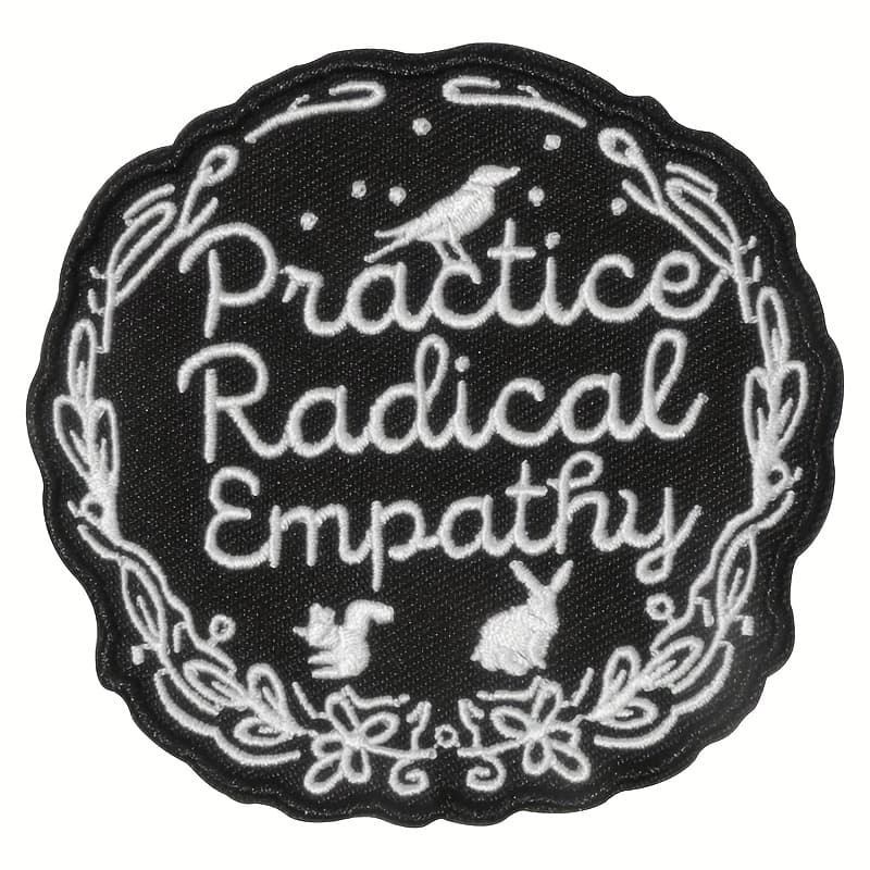 TEMU 1pc Practice Radical Empathy Patch Humorous Badge For Clothing Jacket Trucker Hat Gift