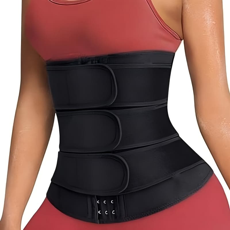TEMU Brand Female Waist Trainer, Waist Belt, Abdominal Control Exercise, Waist Tightening, Sauna Exercise, Waist Slimming Belt, 3 Row , 3 Waist Belt, Shaping Waist