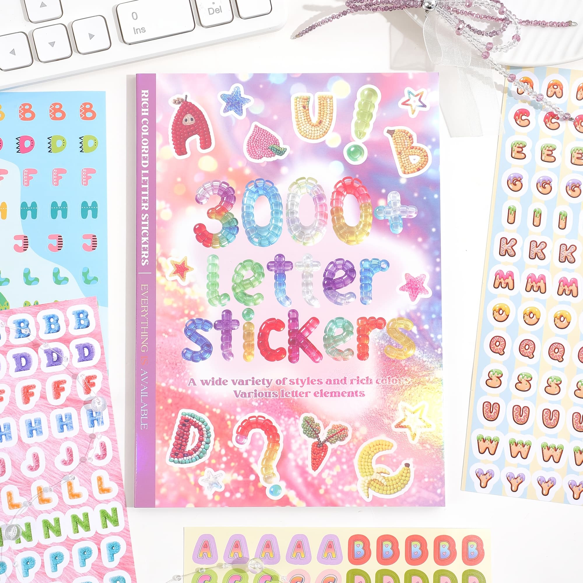 TEMU 3000+pcs Alphabet Letter Stickers For Journaling, Bright And For Junk Journal And Scrapbooking Projects, Present For Women