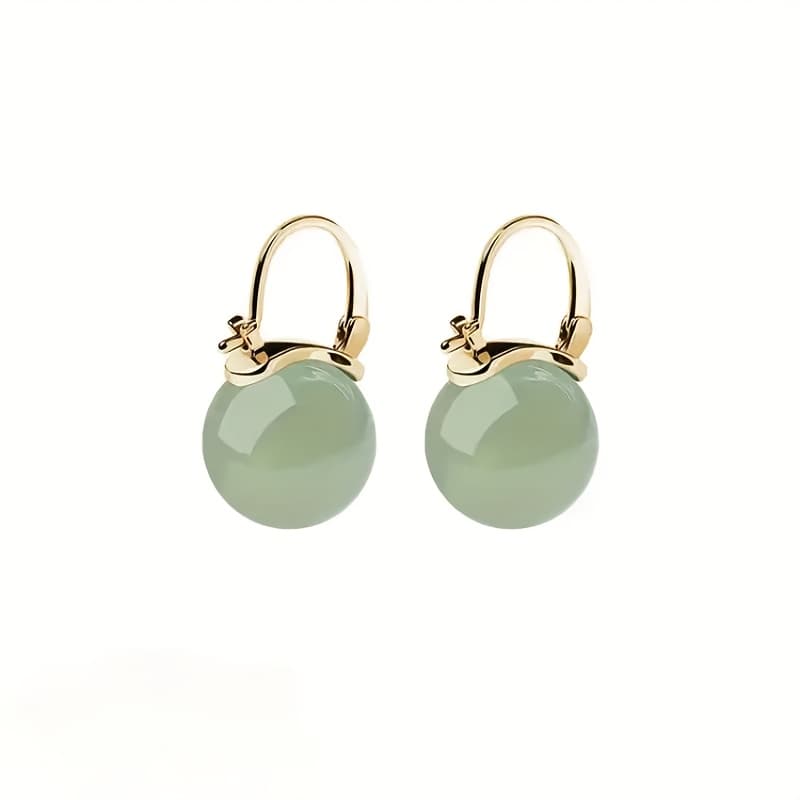 TEMU Earrings Temperament Personality Artificial Jade Earrings Earrings Anti-allergy