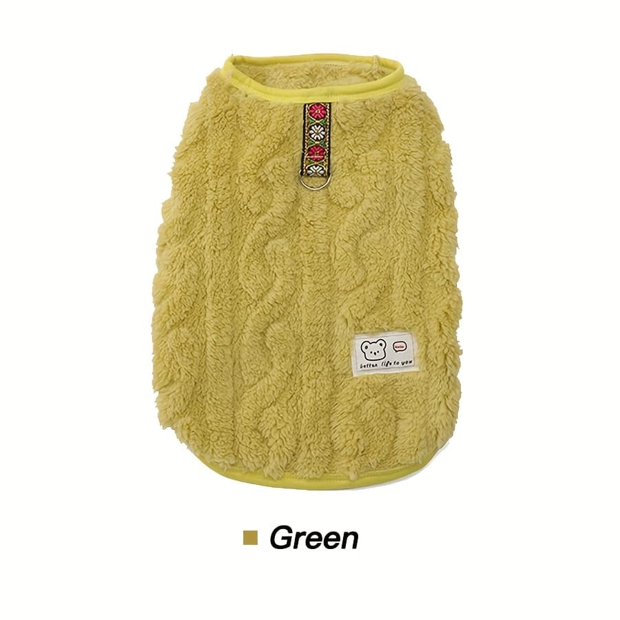 TEMU Autumn And Winter Pet Clothing, Dog Vest, Warm And Comfortable, With Traction Buckle, Sleeveless