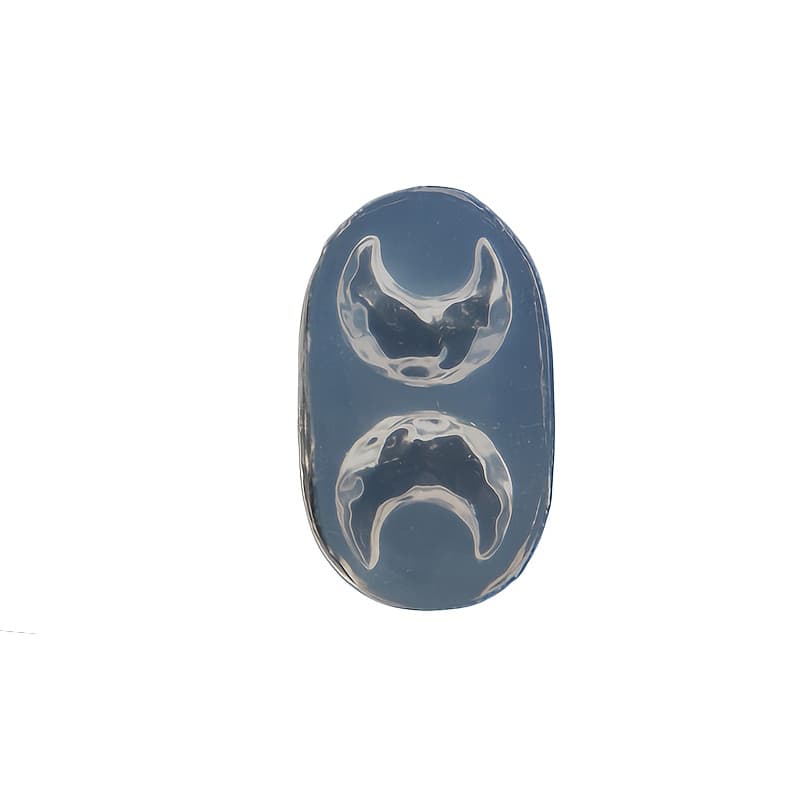 TEMU Water Ripple Crescent Epoxy Pendant Mold, Wave Moon High- Silicone Casting Tool For Handmade 3d Resin Jewelry