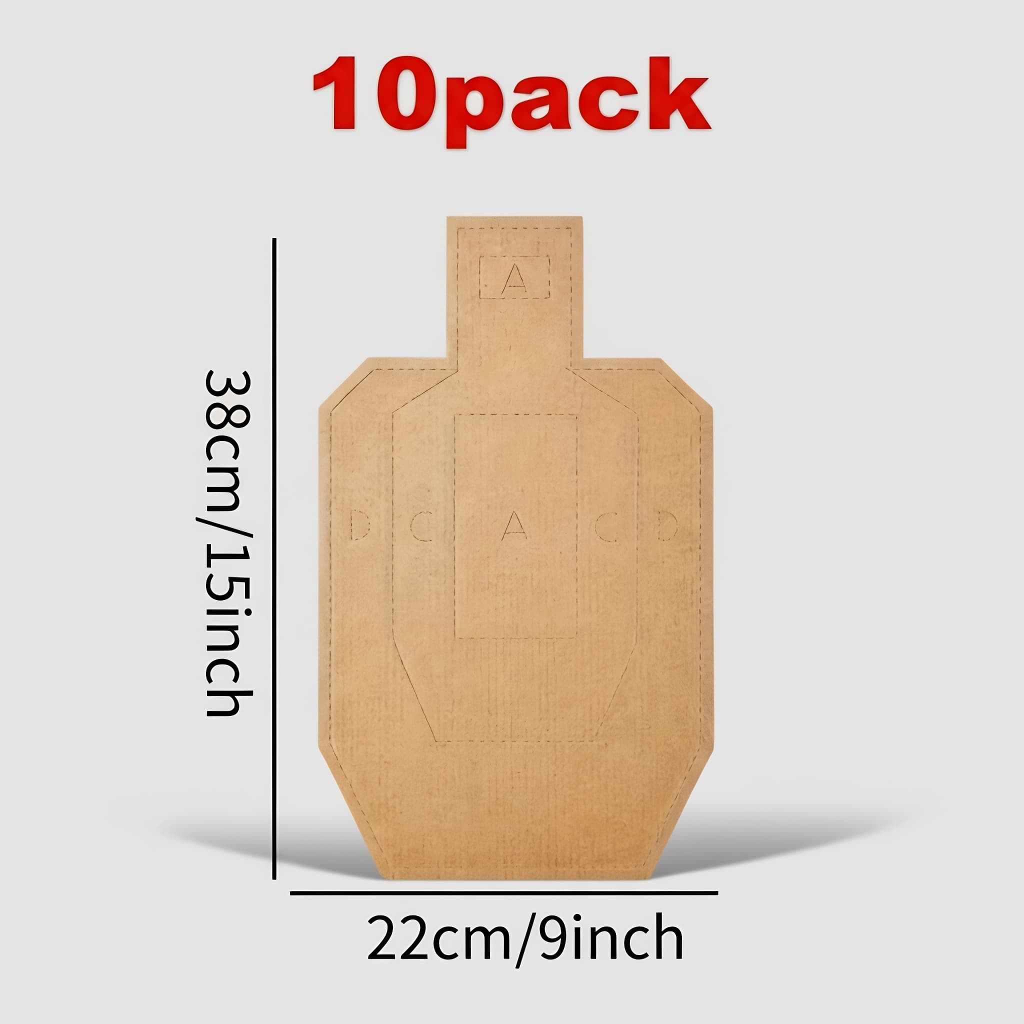 TEMU 10pcs // Mini Silhouette Paper Targets 38x23cm Portable Shooting Practice For Competition And Training