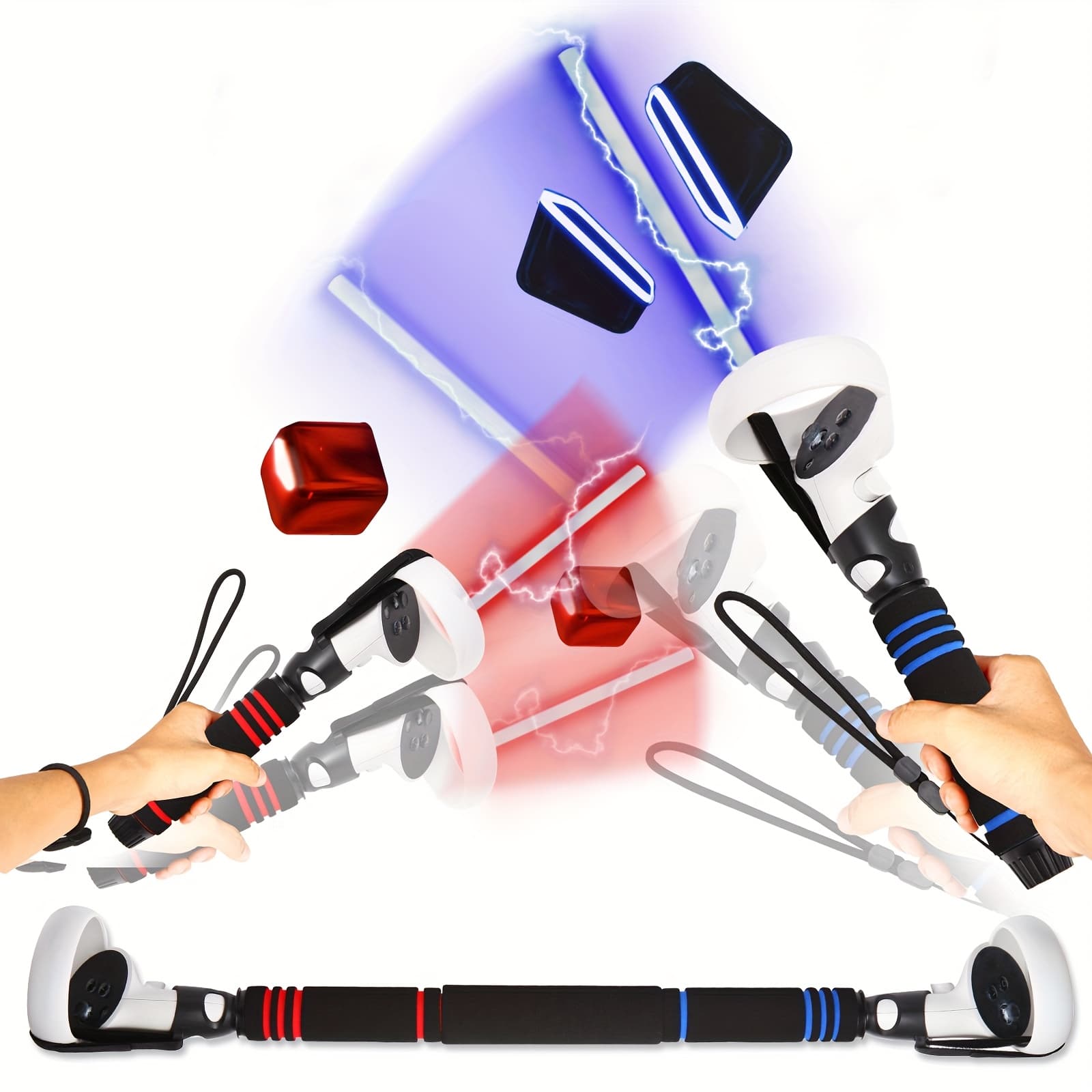 TEMU Additions For The For For Quest 2 Controller, Including Long Arm Grips For Vr Sticks, Designed To Improve Your Gaming Experience In Titles Like And Golf
