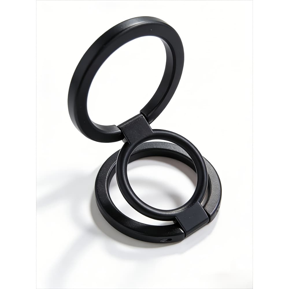 TEMU Dual Magnetic Phone Ring Holder For Iphone 17 16 15 14 13, Dual-sided Magnet For Desk Stand Adjustable Finger Ring Kickstand Magnet Phone Holder Grip For Iphone, Smartphones,gym Refridge