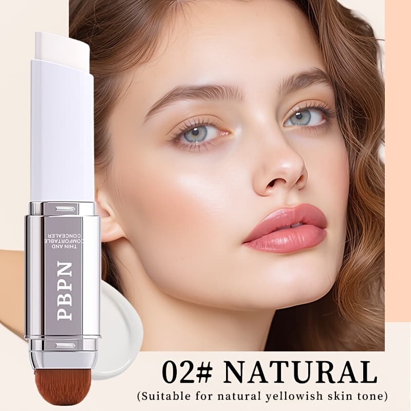 TEMU Pbpn Thermal-color Temperature Gradient Double-ended Concealer Foundation Stick For Flawless Coverage & Natural Look With Dual Functionality