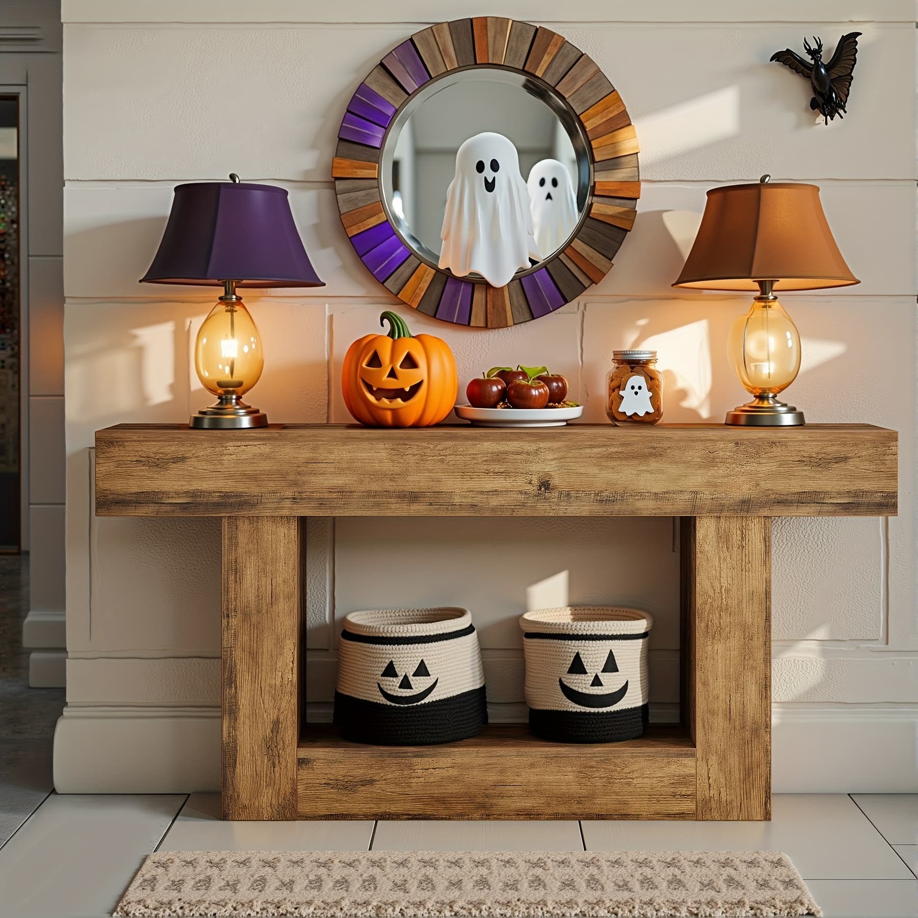 TEMU 62.9 "wooden Console Table, Farmhouse Entrance Table