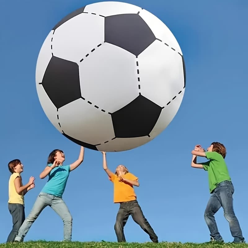 TEMU Giant Inflatable Soccer Ball Suitable For Indoor & Outdoor Use - Beach Ball For Pool Parties, , Parties | Inflationable Ball For Playground , For & For Use Events (no Revision)