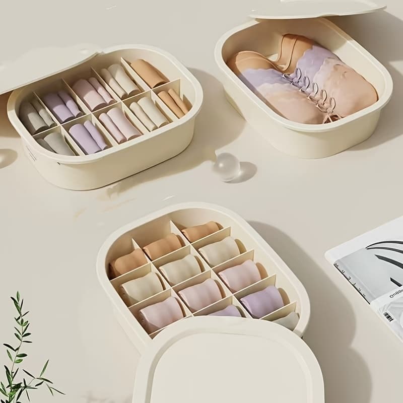 TEMU 3pcs Underwear And Socks Storage Box, A Magic Storage Tool For Home Wardrobes And Dormitories. -in-one Organizer For Intimate Clothing