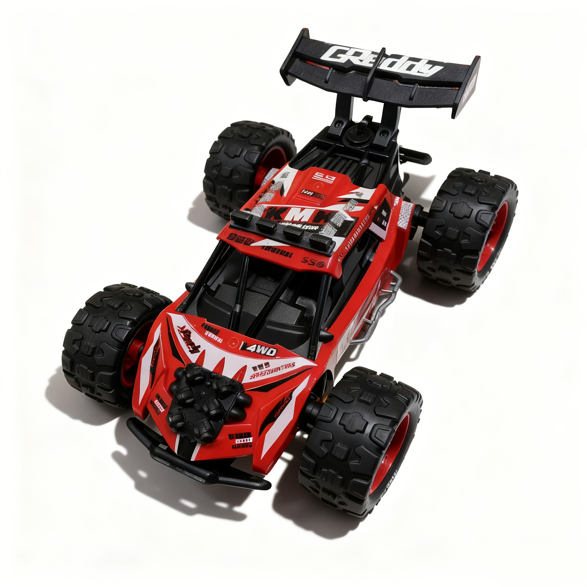 TEMU Drive Brushless Remote Control Car, With A Of Up Miles Per Hour. Electric Fast Off-road Vehicle, With Rear Wing Jet Devices, Professional Race Off-road Vehicle, Remote Control Truck.