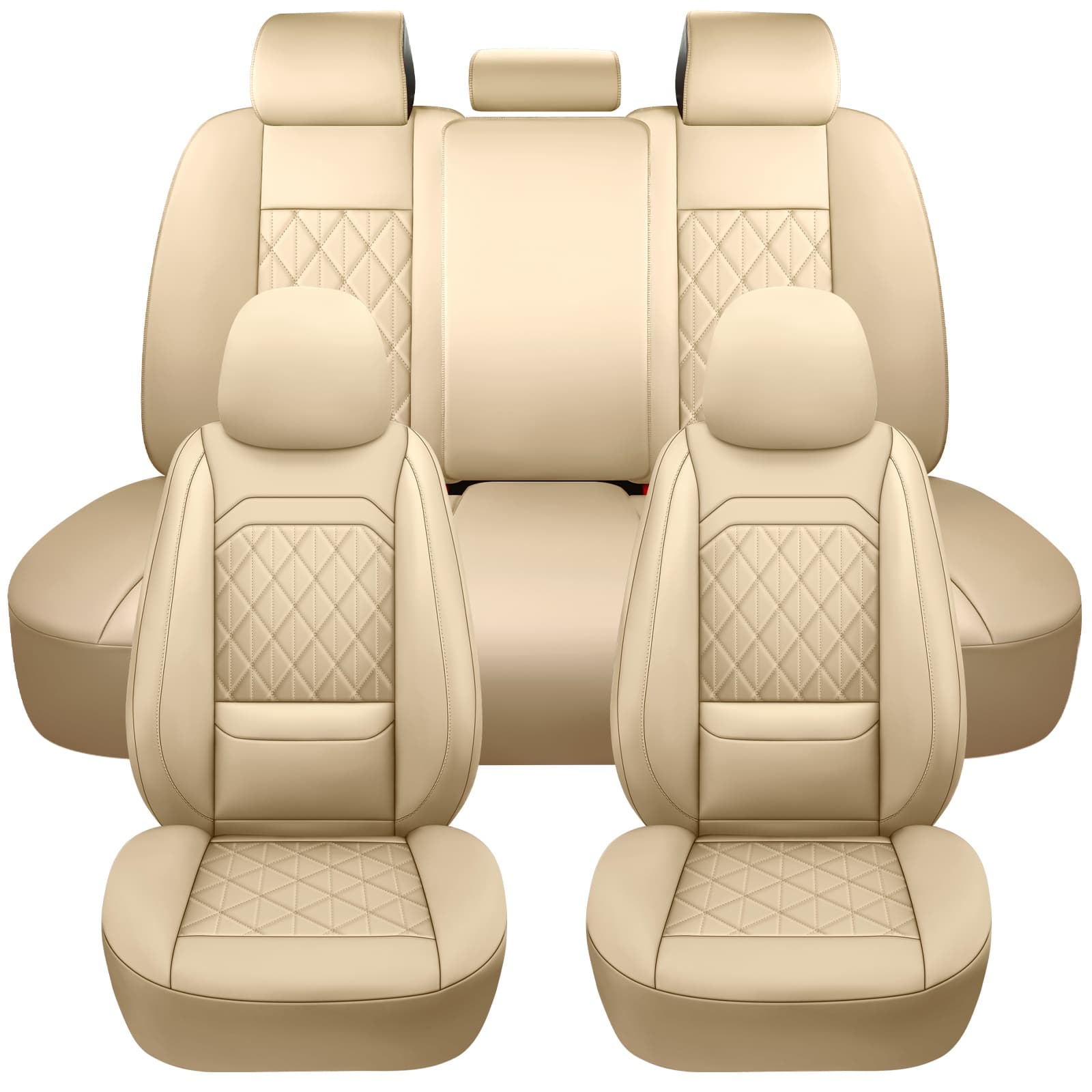 TEMU Car Seat Covers Full Set, Luxury Faux Leather Seat Covers For Cars, Universal Waterproof Interior Seat Covers, Automotive Car Seat Cover For Most Vehicles, Truck, Suv