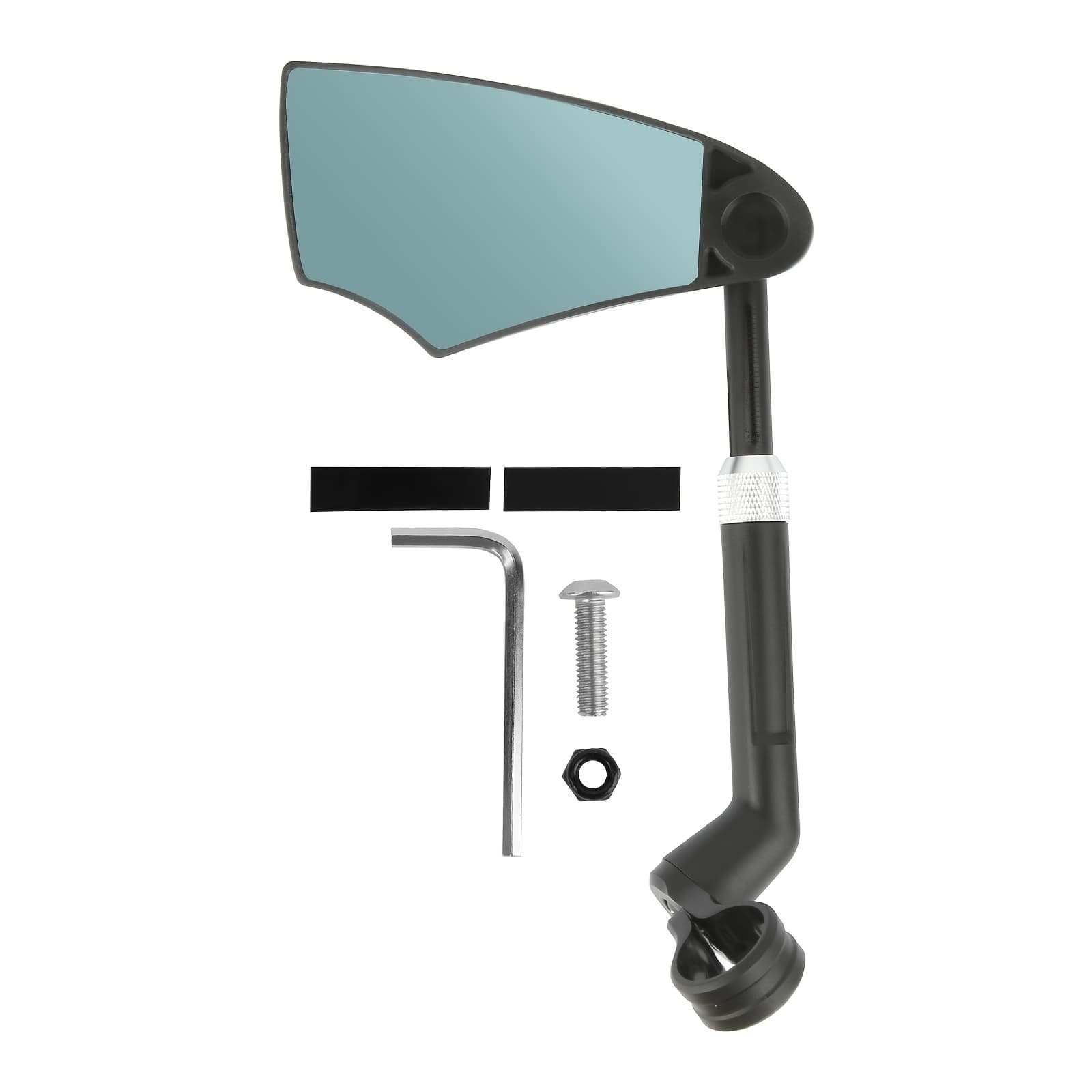 TEMU 1pc Bike Mirrors Glass And Pp With 360 Degree Rotatable, For 20-25mm Handlebar