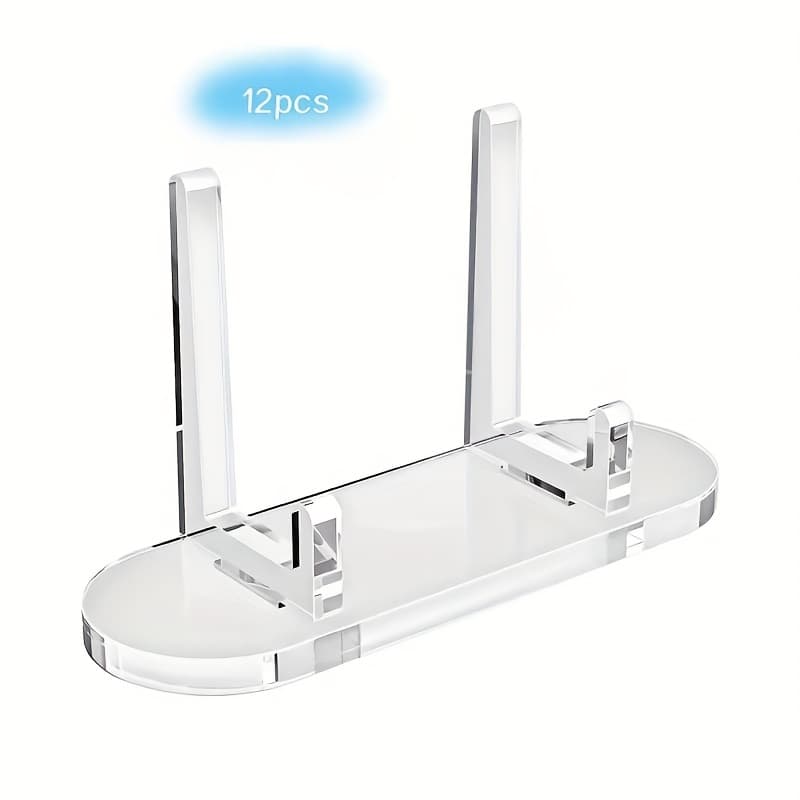 TEMU 12pcs Card Display Stand Storage Rack Transparent Support Surface Card Sleeve Display Storage Rack