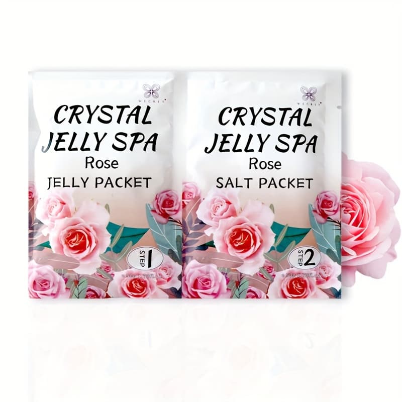 TEMU Jelly Spa Foot, 10 , , Foot Salt Bath, Used For Foot Skin Care, 4 Flavors Lavender, Rose, Lemon, Bath, Gentle Exfoliation, Treating Foot Bath, Dry Skin, Self