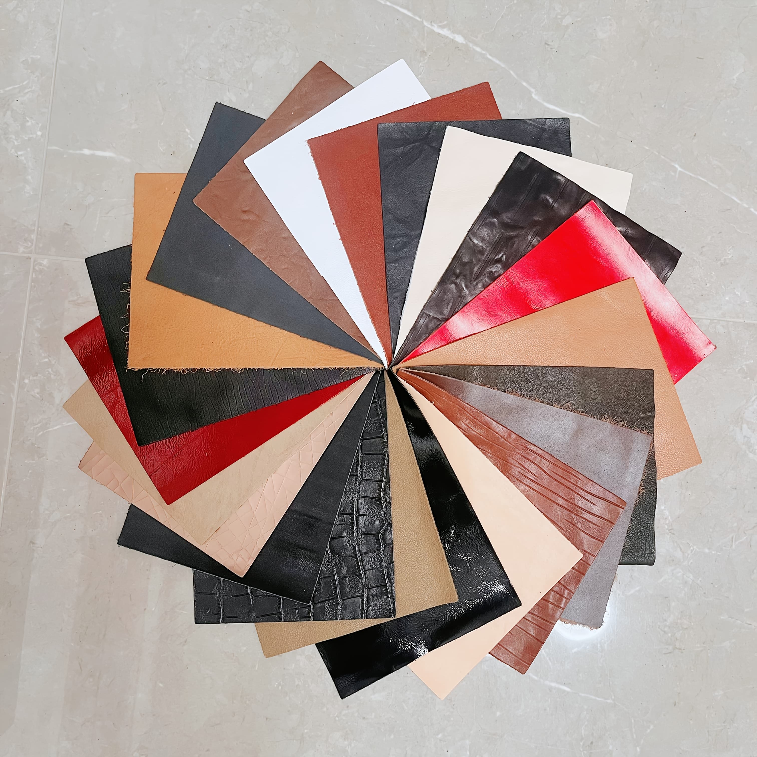 TEMU 6pcs Genuine Leather Cowhide Pieces Craft, Tool Leather Material, Leather Scraps, For Handicrafts, Handmade Bags, Furniture Repair And Decorations