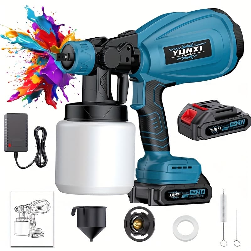 TEMU Wireless Spray Paint Machine, Battery Powered Spray Gun, High-voltage Sprayer, Easy To Clean, For Home Decor, Furniture, Cabinets, Fences, Walls, Doors. Christmas Gift