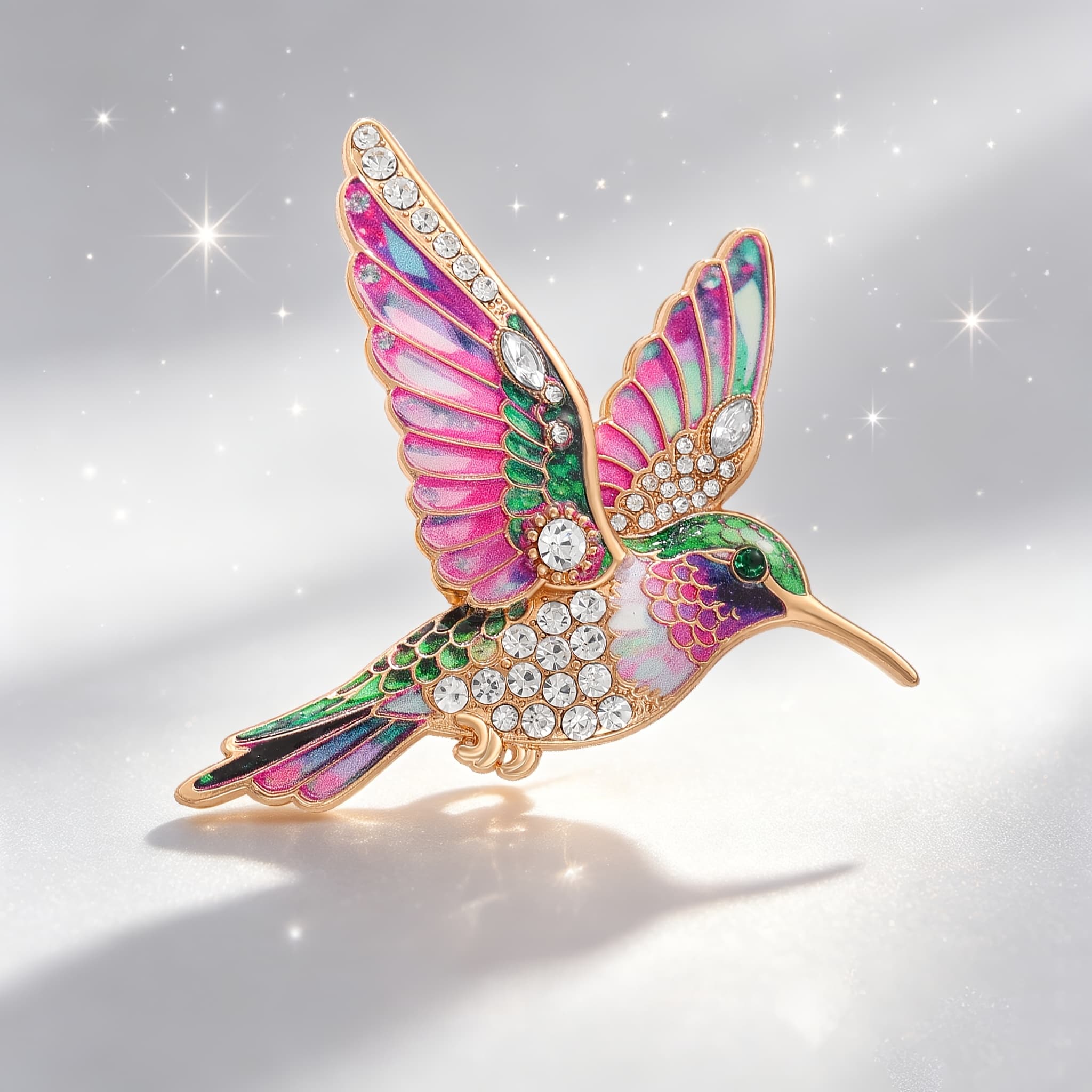 TEMU Hummingbird Enamel Brooch, Exquisite And Elegant Style, Daily Outfit Accent, Suitable For Commuting / Banquet Style Matching, Gift For Best Friend