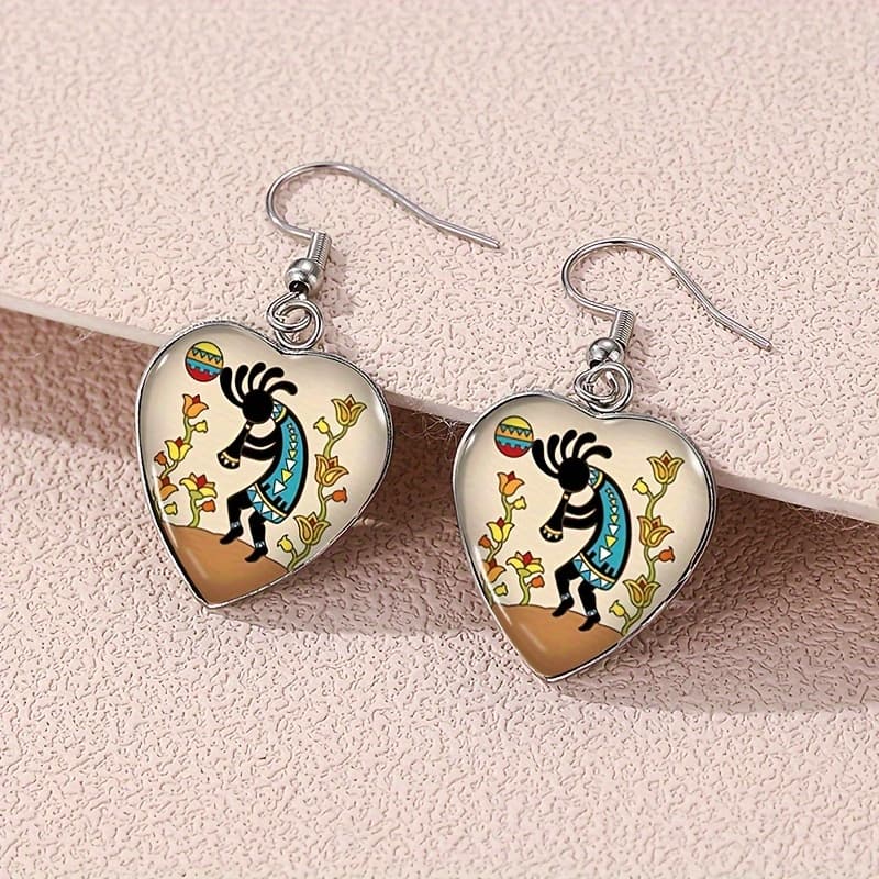 TEMU 1 Pair Of Coco Heart-shaped Earrings