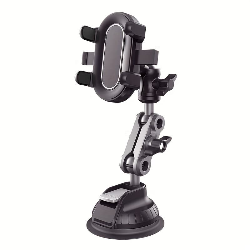 TEMU Lrbh Aluminum Alloy Universal Vehicle Phone Holder, Adjustable Suction Cup Magic Arm For Filming And Vlogging