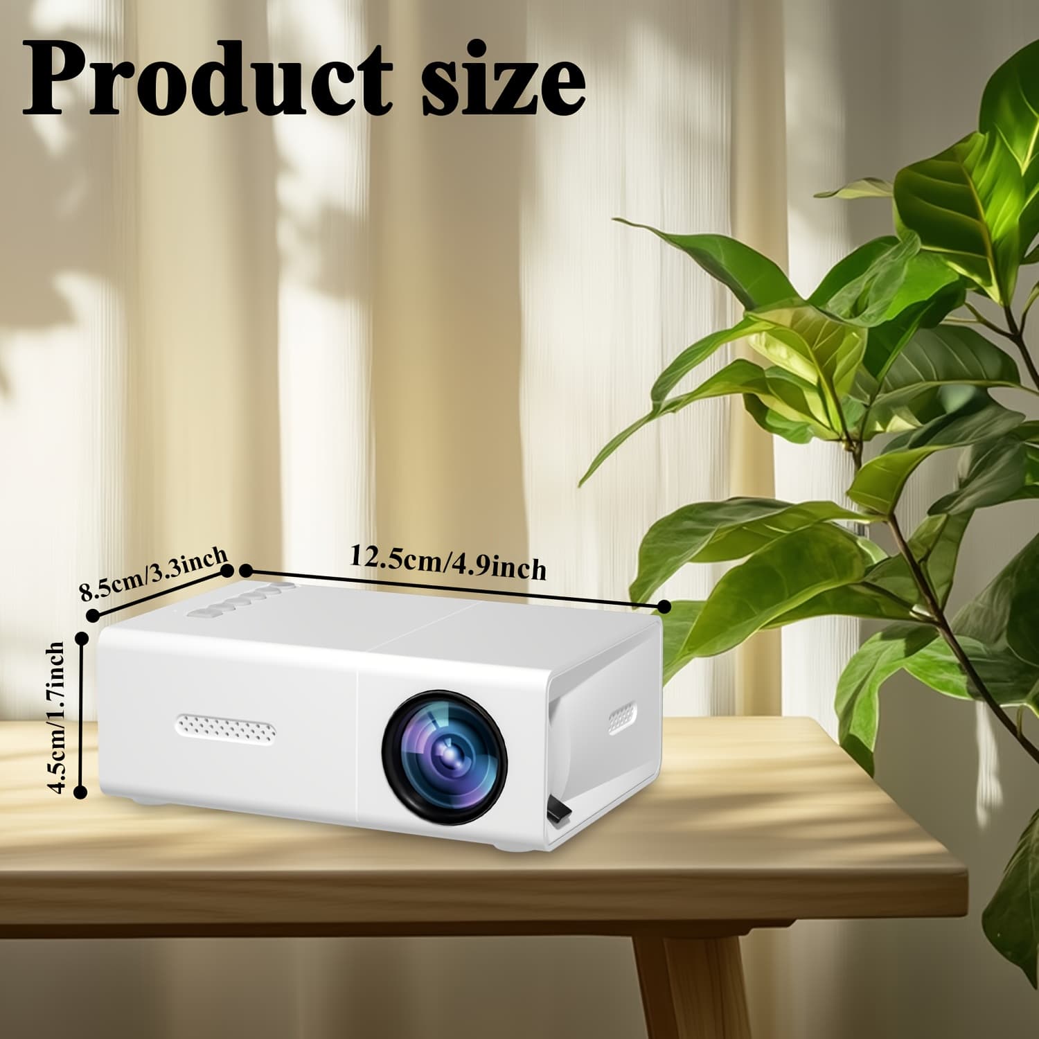 TEMU Portable Video Projector, Home Theater Projector, Mini Travel Projector, Supports Mobile Screen Mirroring, Compatible With Ios Devices, Tv Sticks, Usb Drives, Laptops, And More.