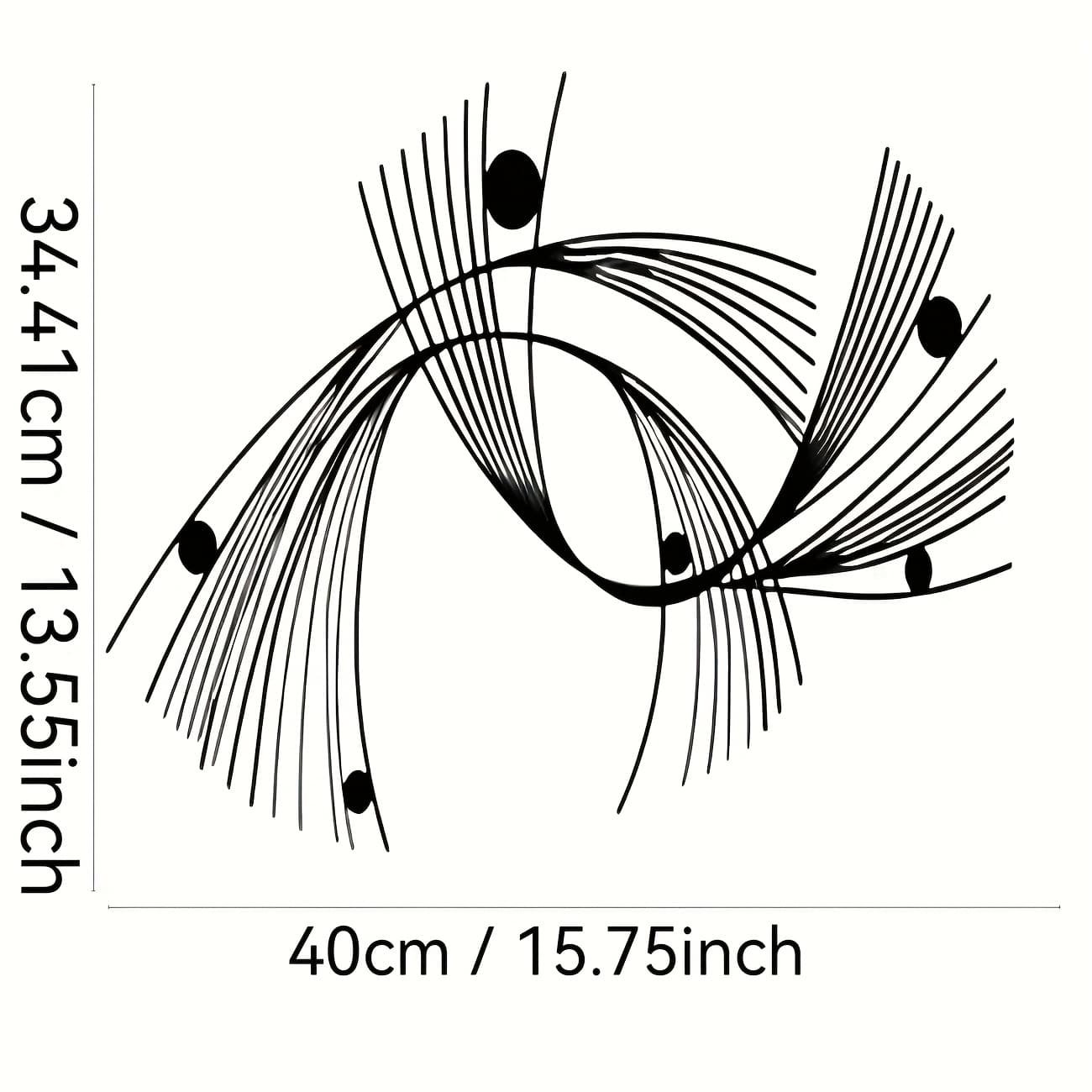 TEMU 1pc Modern Abstract Geometric Metal Wall Art, Minimalist Linear Art, Suitable For Home, Office, Indoor/outdoor Sign, Metal Cut Linear Art. Easy To Hang,halloween