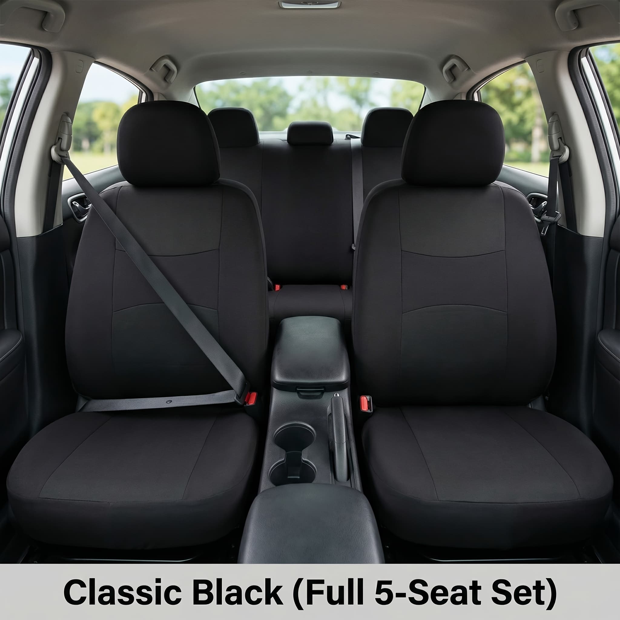 TEMU 5 Seats Car Seat Cover. Car Seat Covers Full Set, Front And Rear Split Bench For Cars, Cover Set, Universal Fit For Cars Trucks And Suvs.