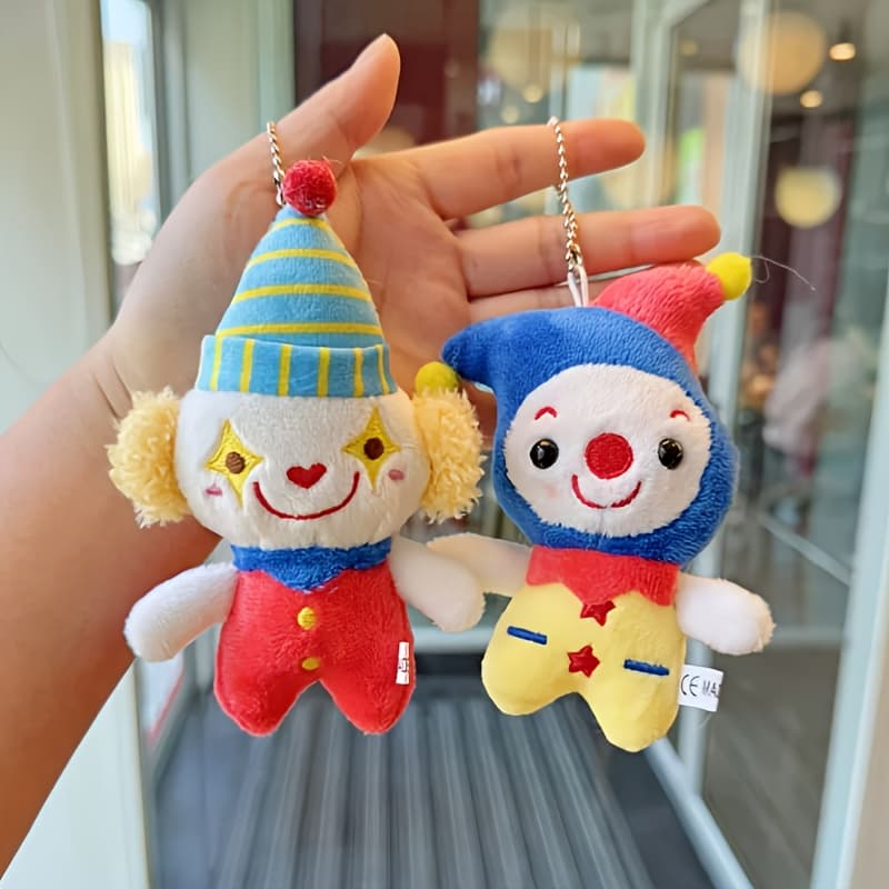 TEMU 2pcs Clown Keychain, Keychain Pendant For Backpacks, Multiple Colors, Clown Keychain, Clown Holiday Gift, Keychain Charm