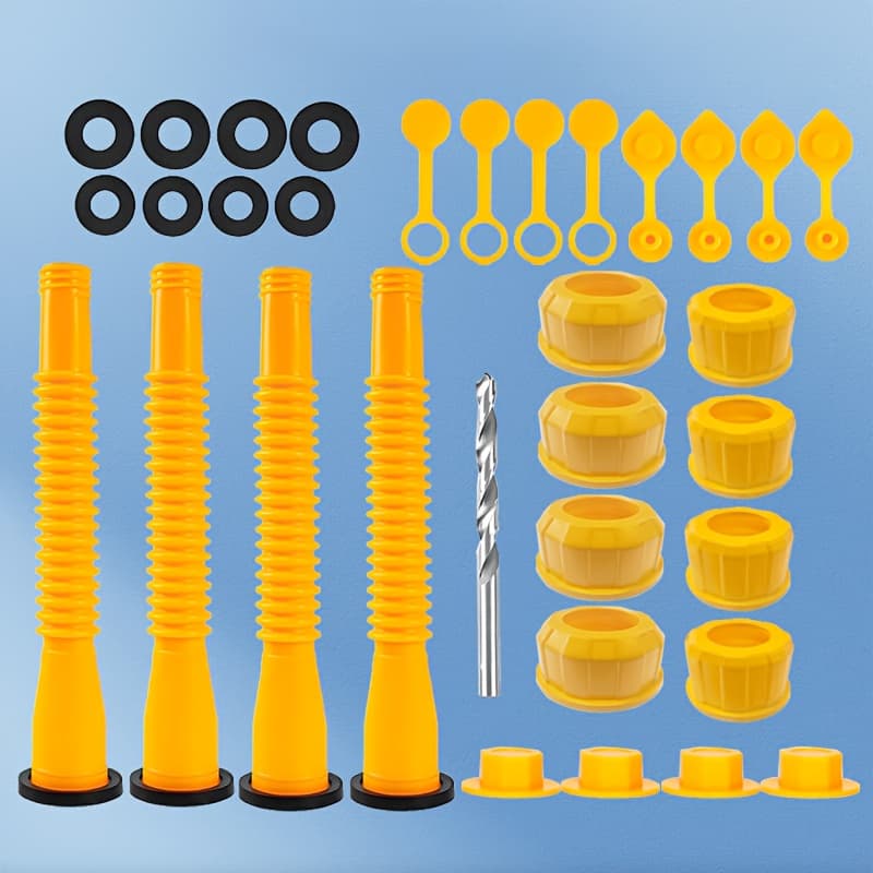 TEMU Aazrzrz 4pcs Universal Fuel Tank Nozzle Replacement Kit, Made Of Premium Pp Material, Good , Suitable For 1/2/5/10g Fuel Tanks