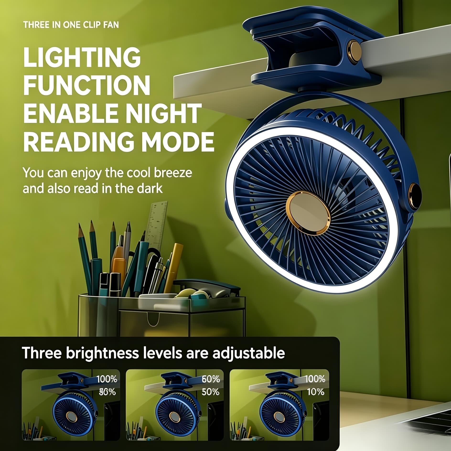 TEMU Portable Rechargeable, Usb Portable Charging, Desktop Lighting, 5 Speed , Long , 3 Lighting , Multiple Placement , Gifts, Suitable For Outdoor Activities, Travel And Work And Other