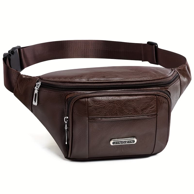 TEMU A Faux Leather Waist Bag For Men And Women, In 4 Colors, Featuring An Adjustable Strap. Ideal For Activities Like Exercise, Running, Travel, Hiking, And Fitness, It Offers Space For Your Phone