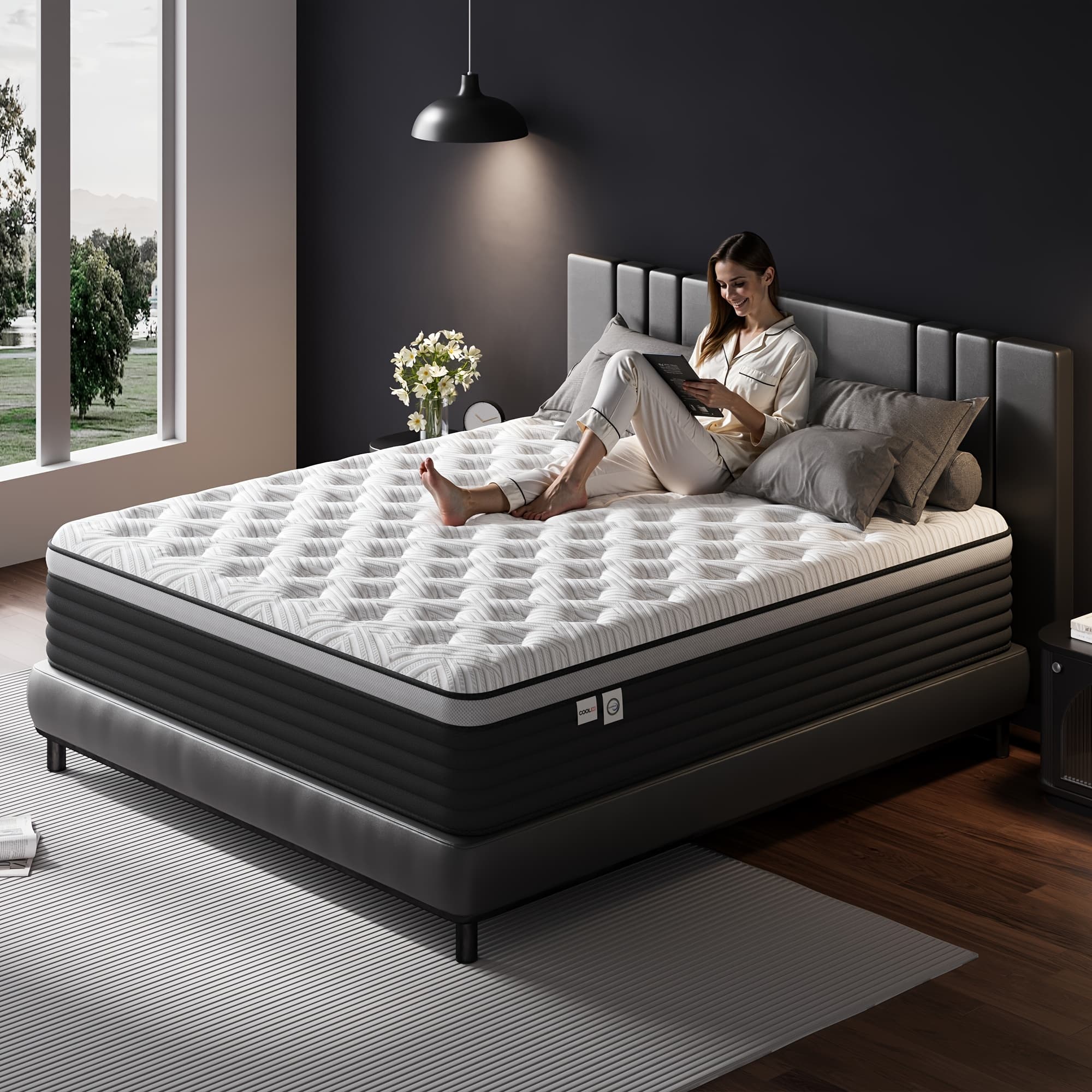 TEMU 12/14-inch, Twin/full/queue/king Size Mattress, Memory Foam Hybrid Mattress, , Soft And Comfortable
