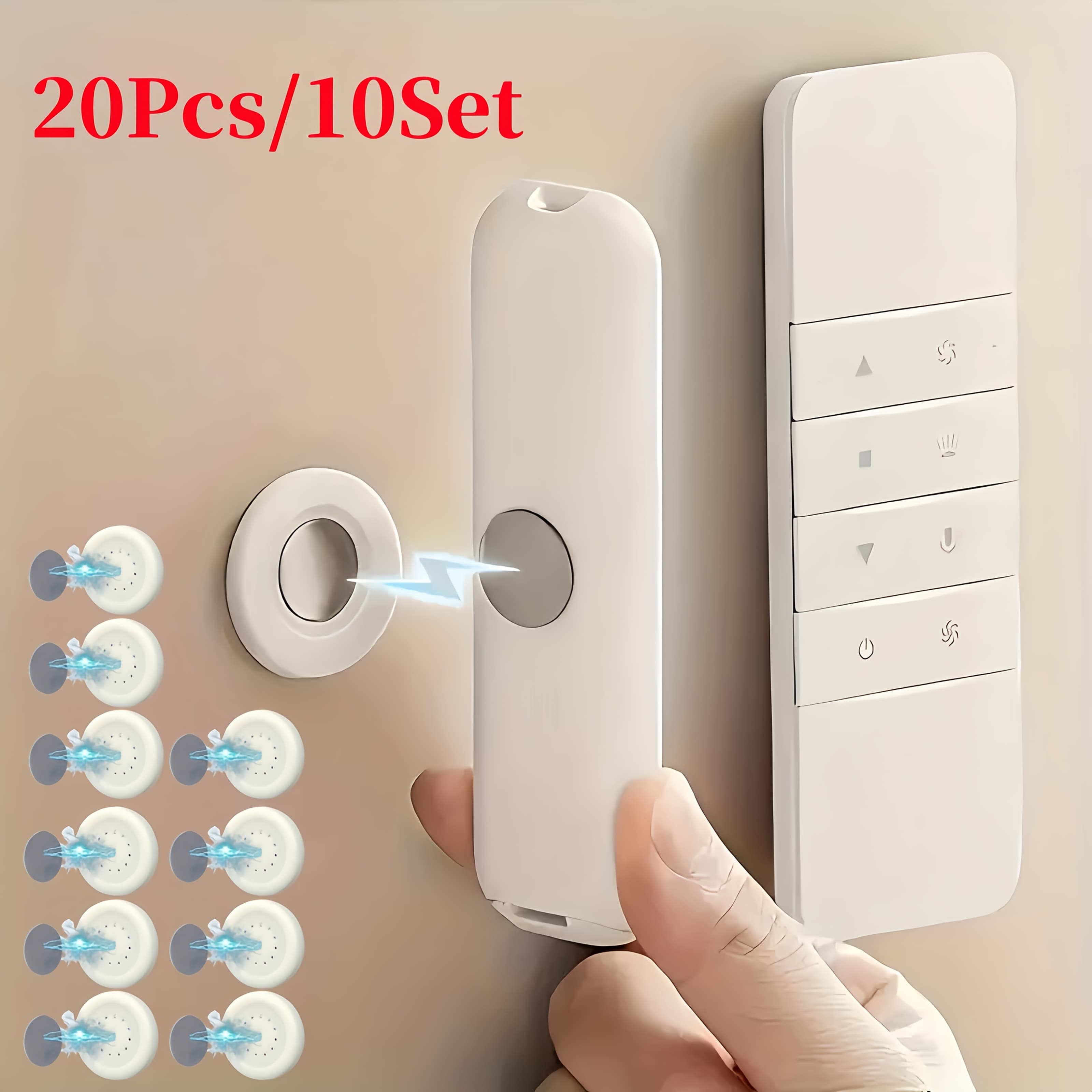 TEMU 20pcs Or 10pcs Of Magnetic Wall Hooks That Are Without The Need For Drilling. Hooks Are Designed For Remote Control Storage, Mounted On Walls, Utility Hooks