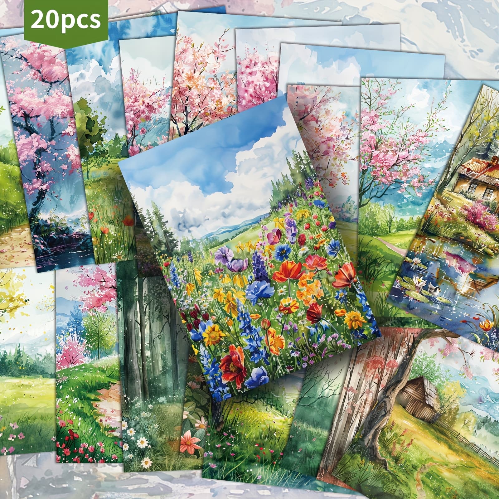 TEMU 20-pack Vintage Realistic Postcards - 4x6 Inches Retro Junk Journal Paper, Classic Pinup Illustrations, Collectible Decorative Painting Cards For Scrapbooking & Crafting
