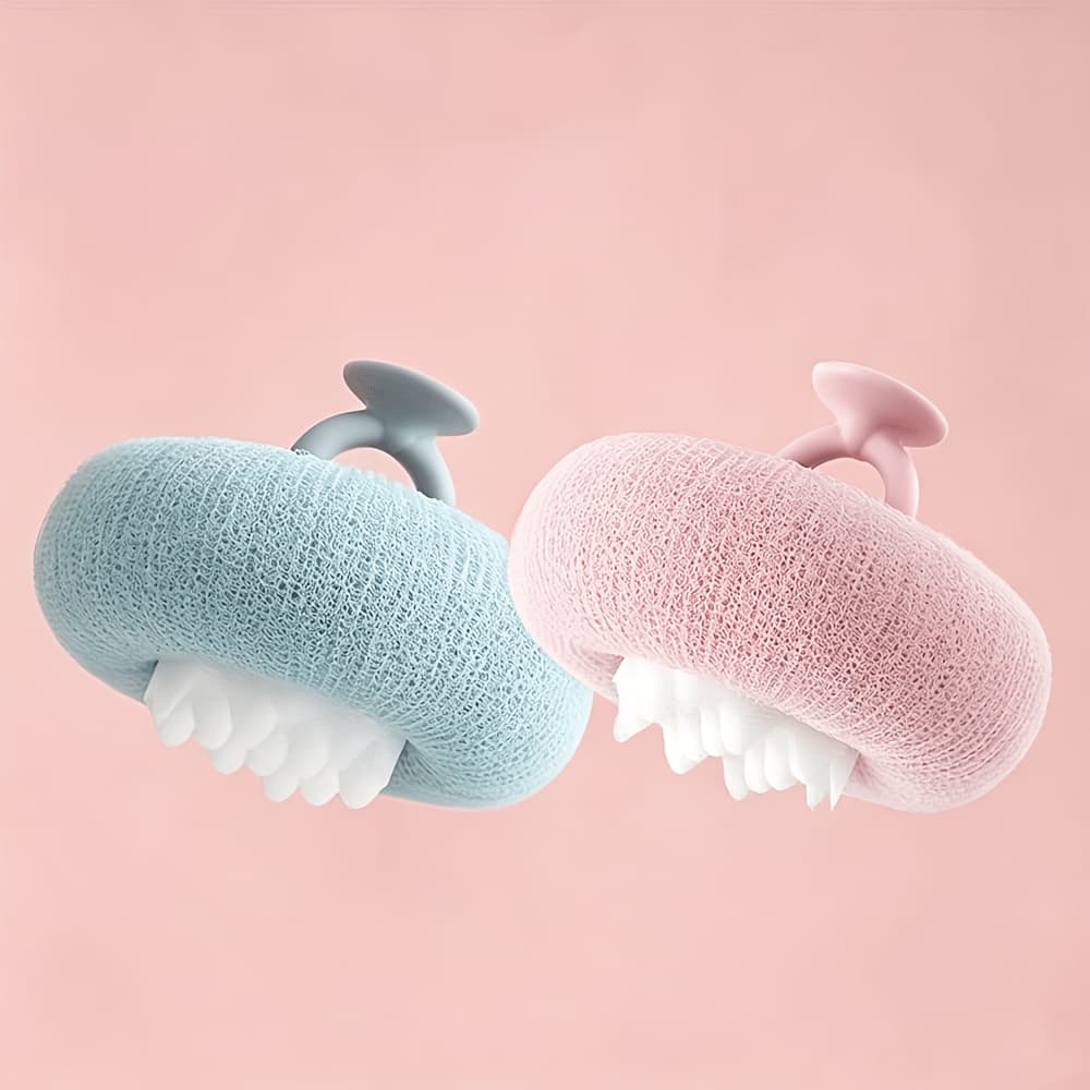 TEMU 2pcs Super Soft Sunflower Suction Cup Bath Ball, Upgrade 2-in-1 Sunflower Bath Ball, Exfoliating Bath Sponge Cleaning Brush With Suction Cup Shower Sponges For Women Men