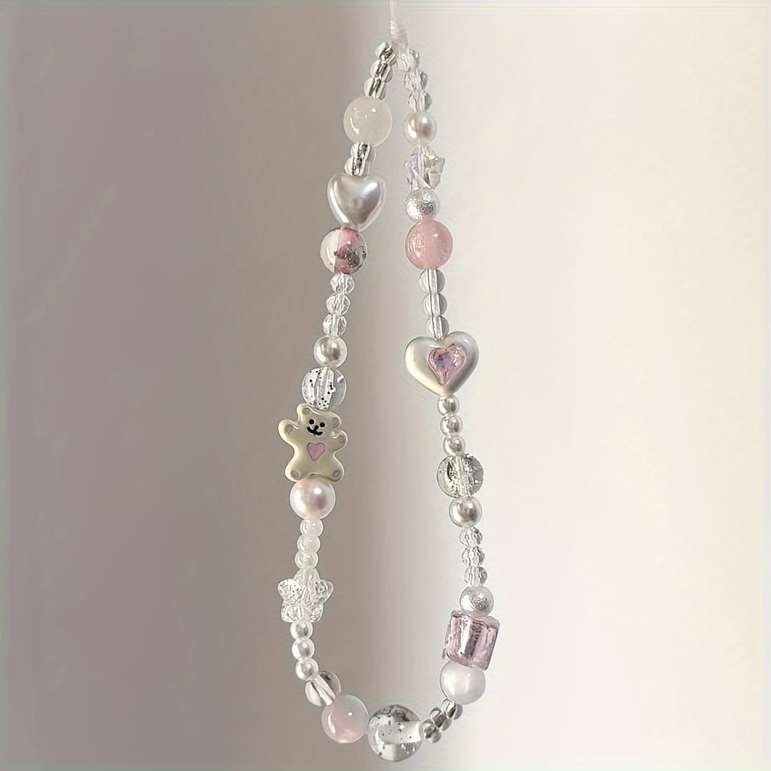 TEMU Mobile Phone Girl's Cellphone Chain Beaded Lanyard Pendant For Women