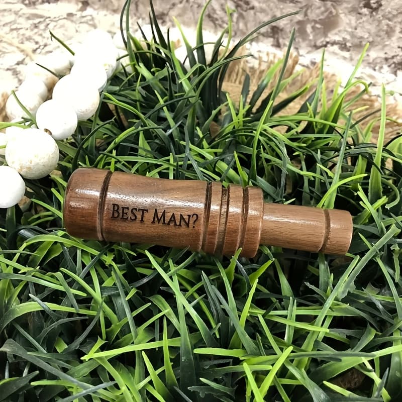 TEMU 1pc Laser-engravable Duck Call - Wood Hunting Gift With Deep Wood Grain For Duck Hunting, With Name/message, Anniversary/birthday/father's Day Gift For & Hunters (laser-engravable)