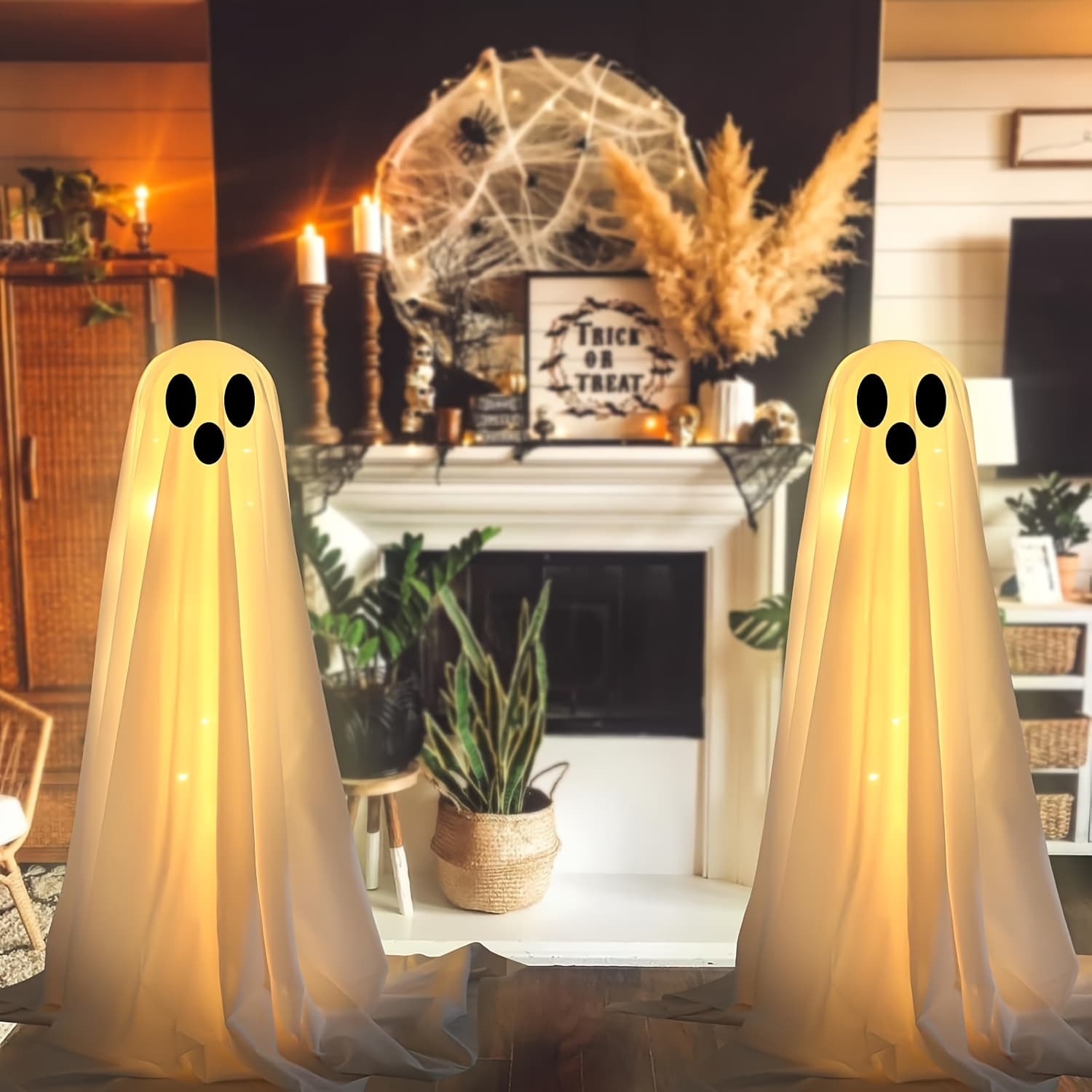 TEMU Halloween Decorations, Indoor Halloween Party Decorations, Halloween Photo Props, Glowing Decorations, Suitable For Home, Porch, Garden, Patio, And Lawn Party Decorations.
