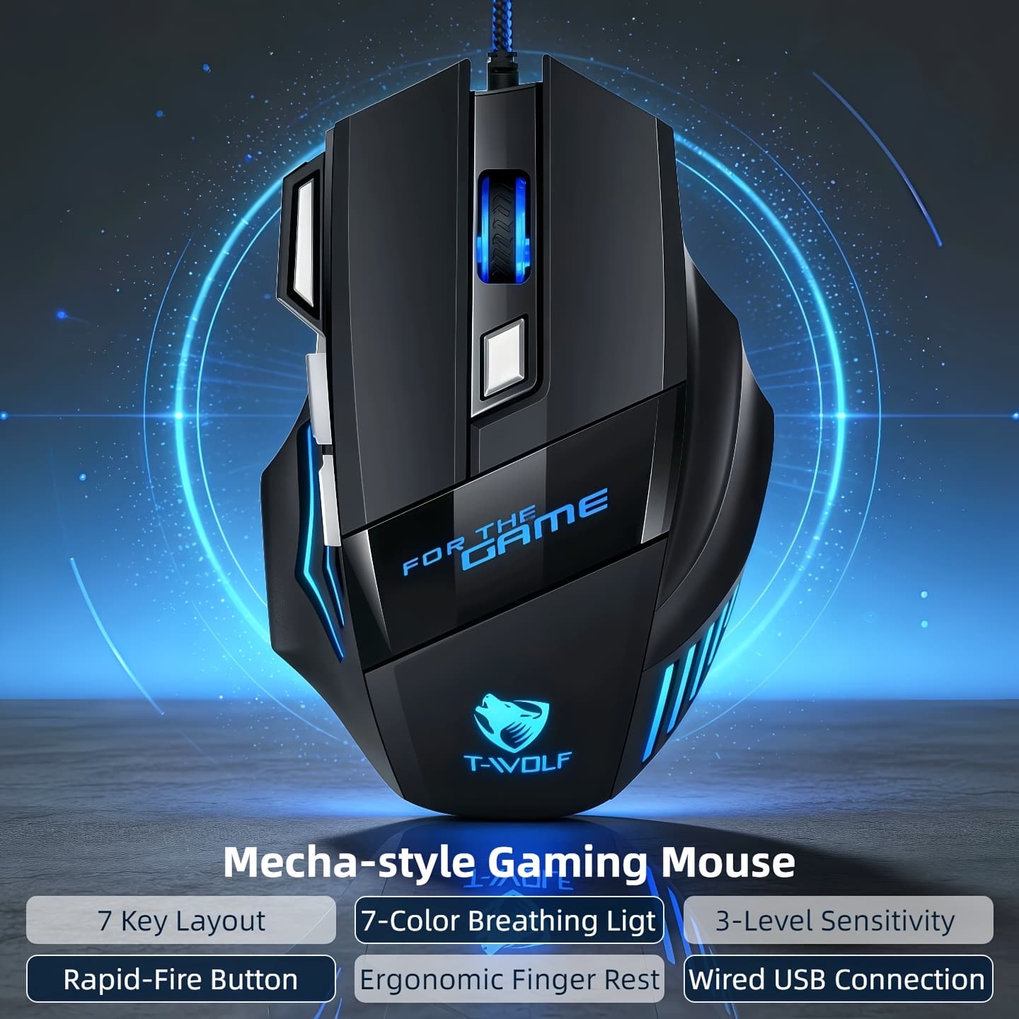 TEMU Rgb Gaming Wired Mouse - For Casual & Competitive Gamers, Turbo Click & Programmable Buttons, Control, Lighting | Lightweight With /back Shortcuts - Usb | Multiple Model