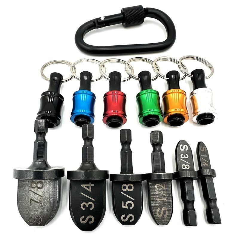 TEMU Asdtodw 6pcs Alloy Steel Swaging Tool Set With Bit Holder Keychains, Pipe Expander Tool For Tubing Hvac