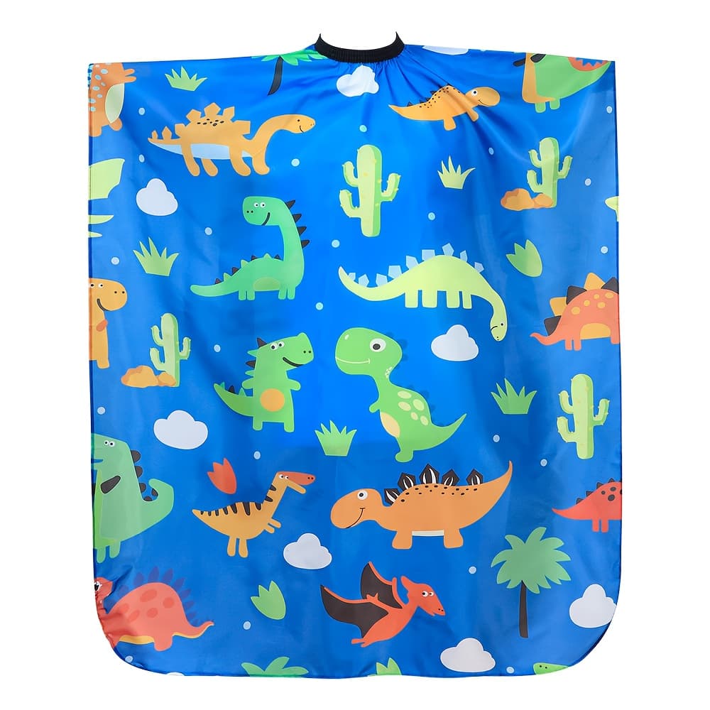 TEMU Adjustable Snap Closure Professional Salon Haircut Cape - Cartoon Animal Pattern, Lightweight Polyester, Barber Cape For Hair Cutting And Styling, Hairdressing Capes