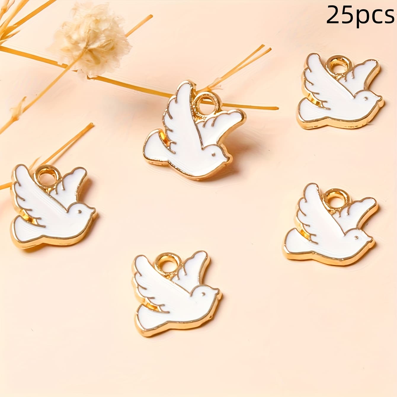 TEMU 25pcs Pendant Charms - Minimalist Alloy Jewelry For Diy Necklaces And Earrings, Ideal For Birthdays, Valentine's Day, Thanksgiving Gifts, , Durable Metal Charms. Gift For . Christmas,