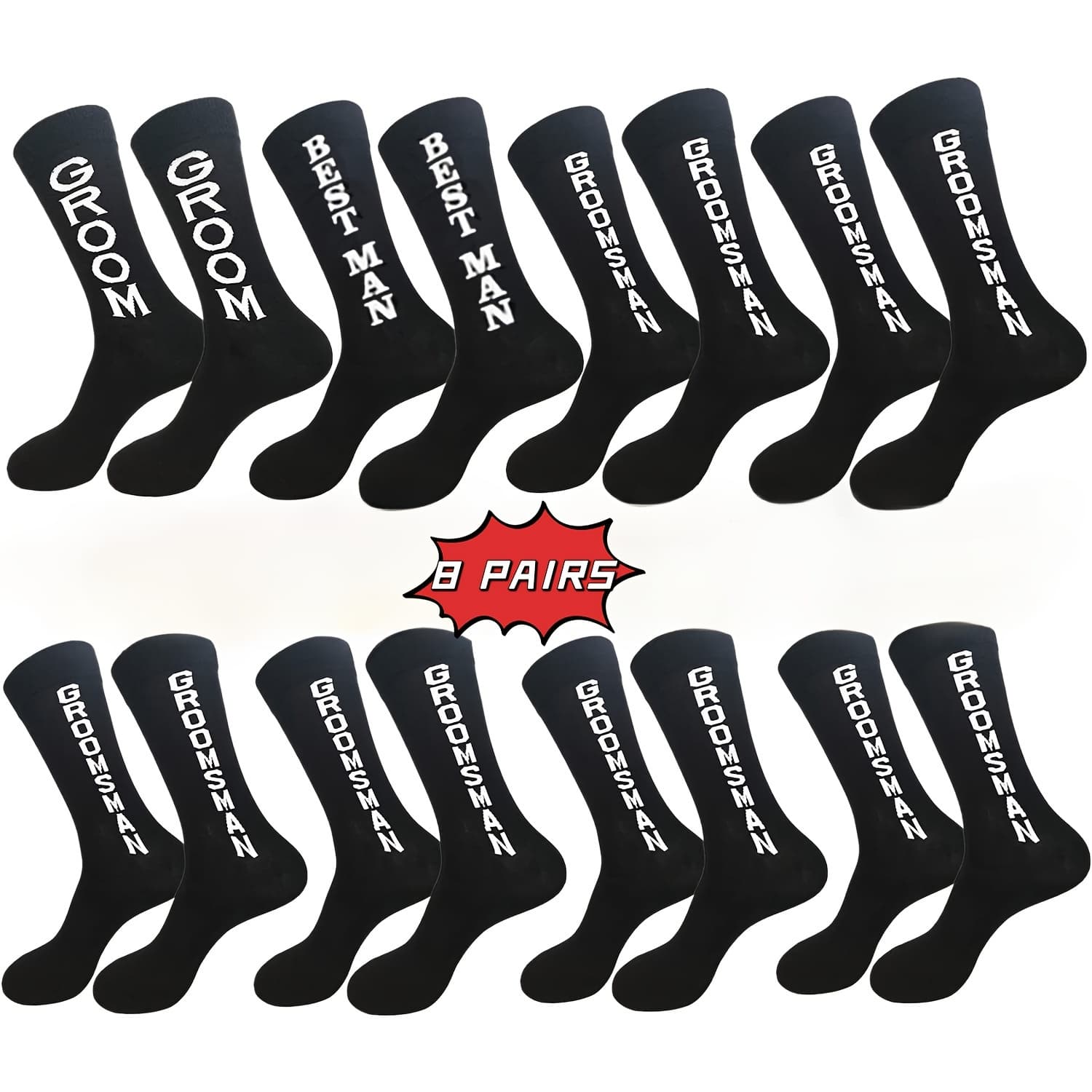 TEMU 5/8 Pairs Of Men's Wedding Socks -hand-washable Only, Solid Color, - Fun Wedding Proposal Socks For , Groomsmen, And Male Groomsmen