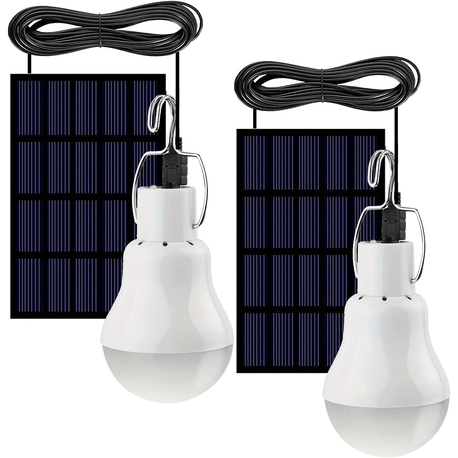 TEMU 2/4pcs Solar Led Light Bulb Lamp | Indoor Outdoor Energy Saving, Garden Yard Pathway Garage, Chicken Coop, Tent Camping Shade Lights