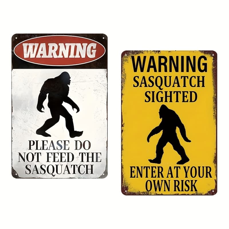 TEMU 2pcs Vintage Wall Art Warning Tin Sign Set Funny Metal Sign 8x12 Inch For Outdoor Home Decoration Gift Decorative Signs & Plaques