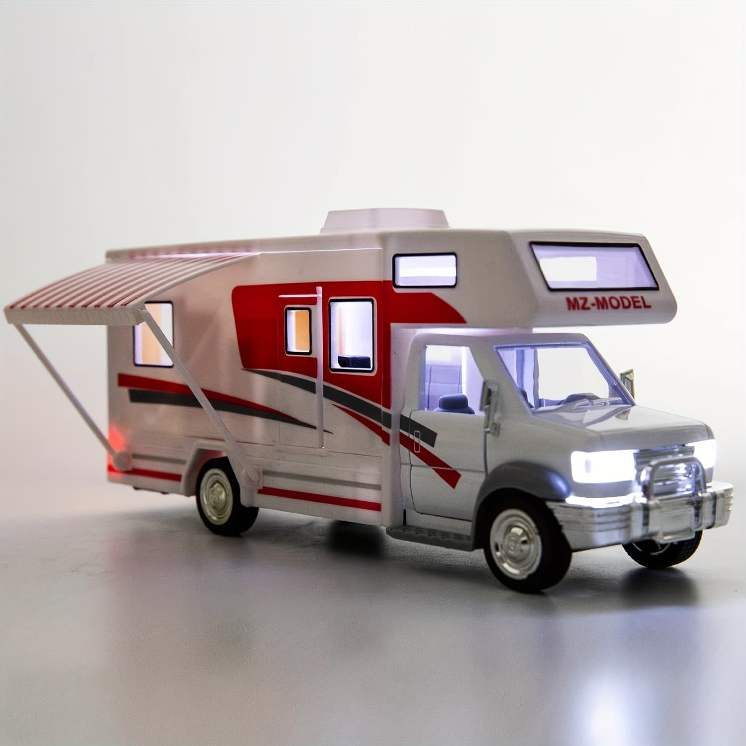 TEMU 1:28 Scale Motorhome Die-cast Car Model, Alloy Die-cast Pull Back Vehicles Kid Toys For Boy Girl Gift (red) Halloween Christmas Gift