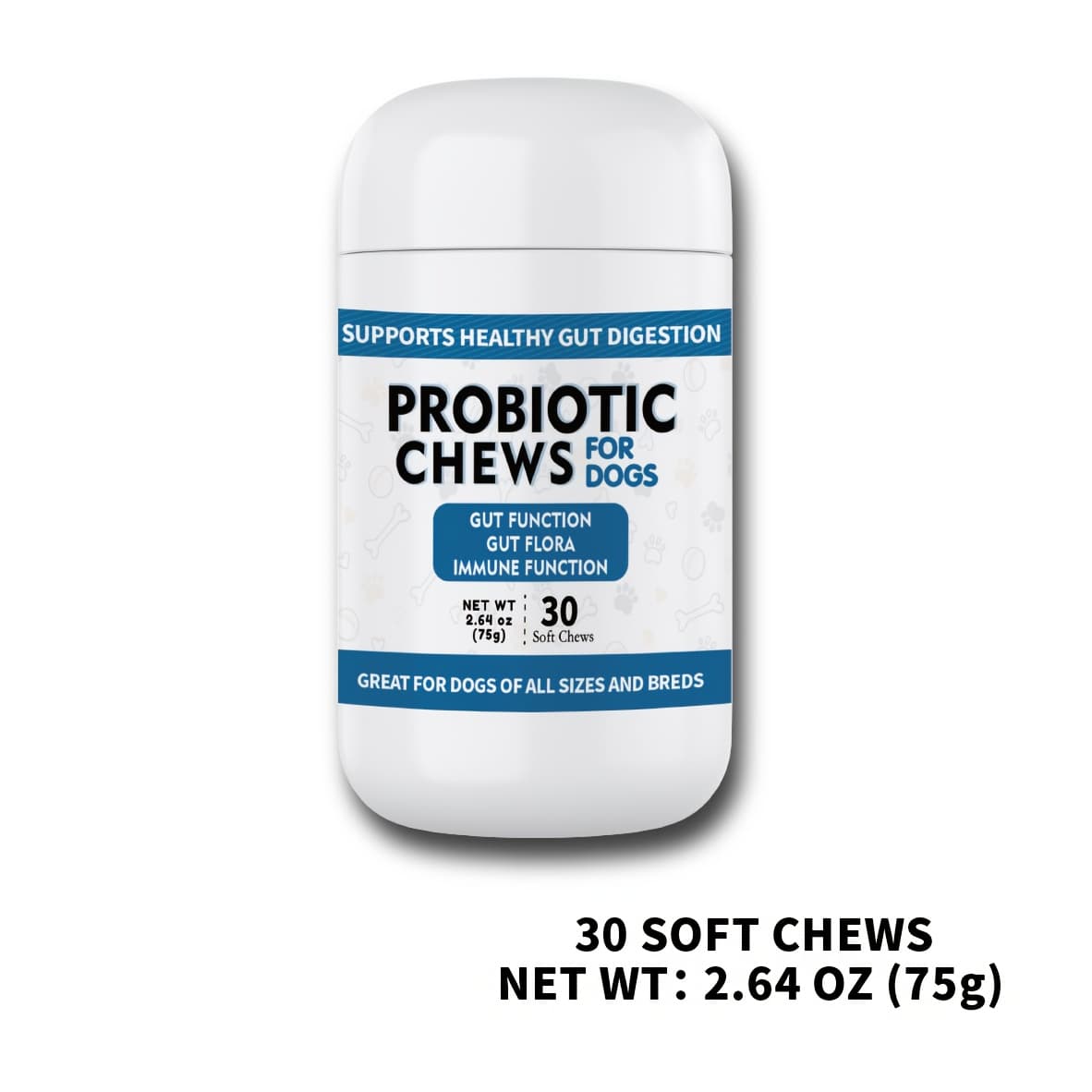 TEMU Probiotic & Digestive Enzyme Chews For Dogs - Skin Support + , Soft Chew Supplement