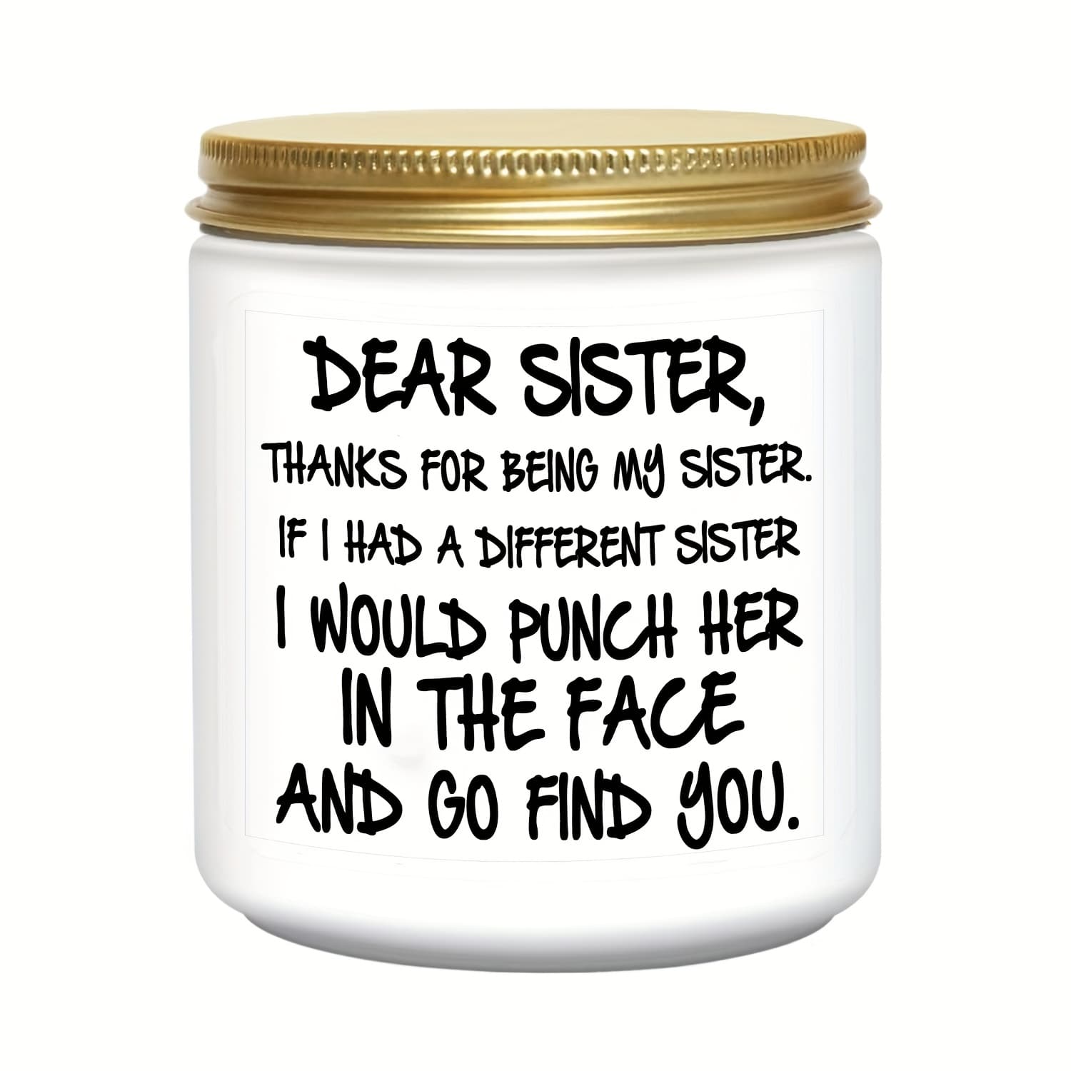 TEMU Gifts For Sister From Sisters, Christmas Gifts For Sister, Birthday Gift For Sister Unique From Brother, Gifts For Sister, Novelty Lavender Scented Soy Candles
