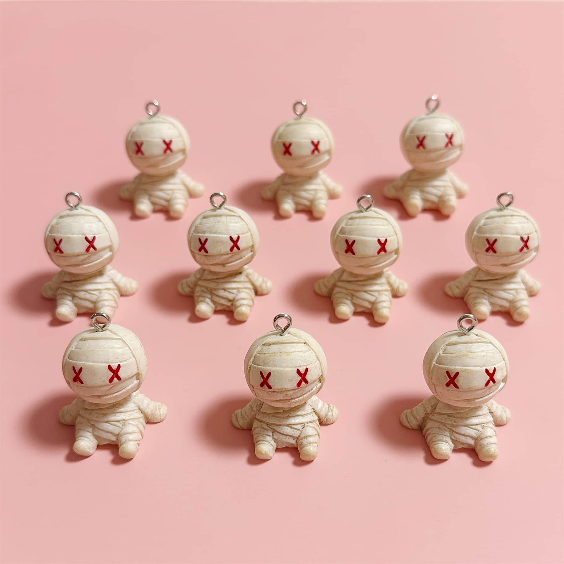 TEMU 10pcs Halloween 3d Charms, Suitable For Handmade Jewelry, Pendants, Earrings, Necklaces, Chains, Creative Gifts, Earrings, Necklaces, Bracelets, Bag Charms, Resin Accessories And Parts