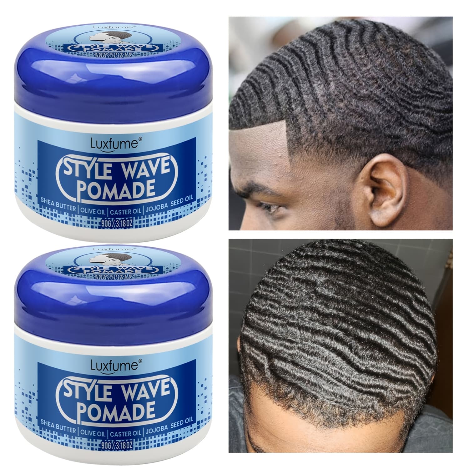 TEMU 2pcs- Pomade: , No Grease, Easy To Rinse Out With Water - And Waves
